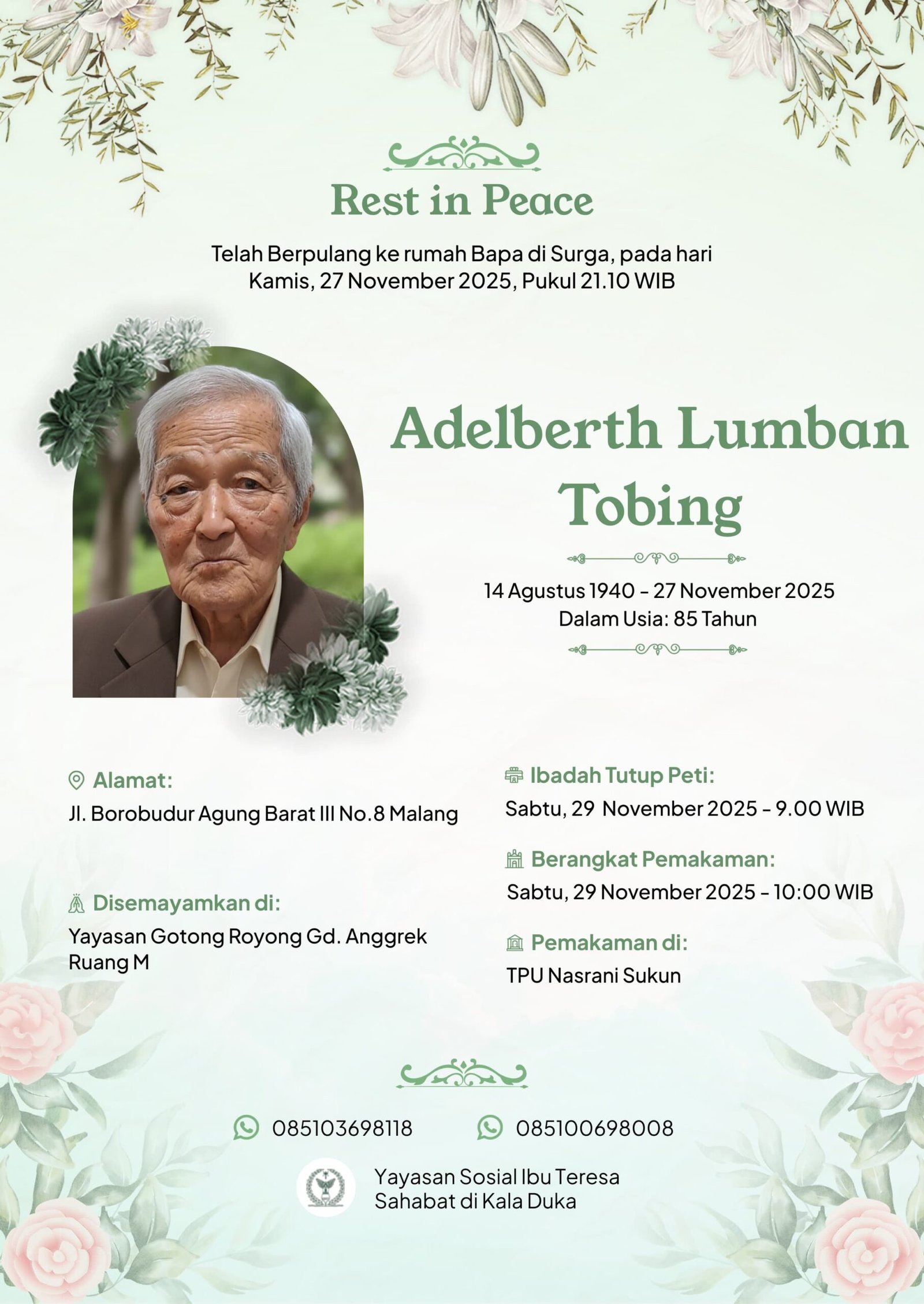 Bpk. Adelberth Lumbon Tobing
